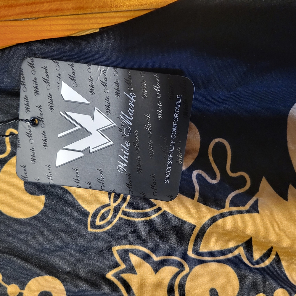 White Mark Women's Top - Black and Gold - Picture 3 of 6